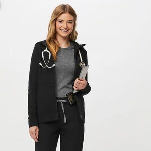Figs On-Shift Full Zip - Hoodie - M / Black
